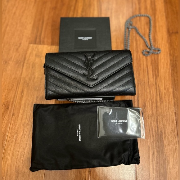 Yves Saint Laurent Handbags - YSL wallet with chain